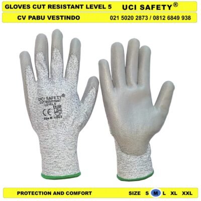 Ukuran S M L XL XXL Pertambangan Berkebun Anti Licin Glove