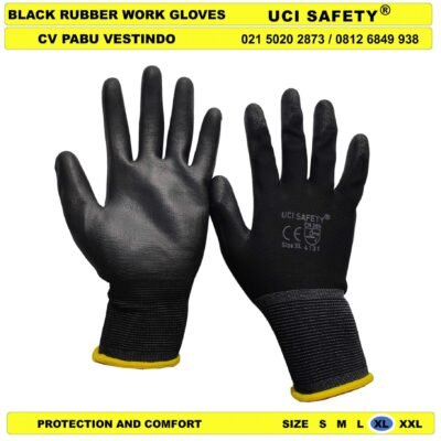 Uci Safety Palmfit Security Satpam Pengaman kerja Sarung Tangan - Gambar 3
