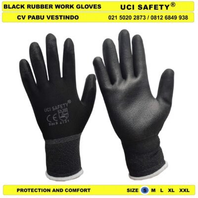 Uci Safety PU Karet Sarung Tangan Proyek Tukang Bagunan - Gambar 5