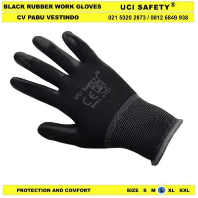 Sarung Tangan Karet Uci Safety Bahan Nylon Polyester - Gambar 2