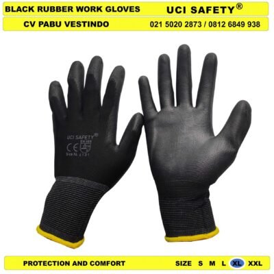 Bahan Nylon Polyester Sarung Tangan Palm Fit Uci Safety Kerja - Gambar 2