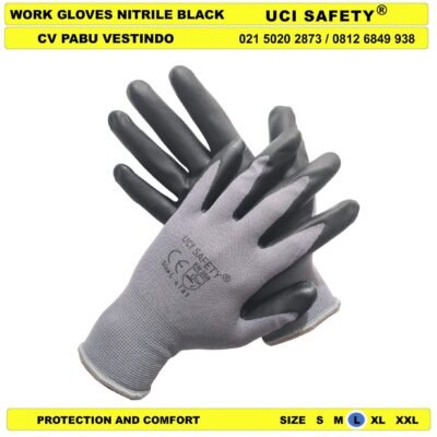 Sarung Tangan Perkebunan Nitril Hand Glove Hitam-Grey