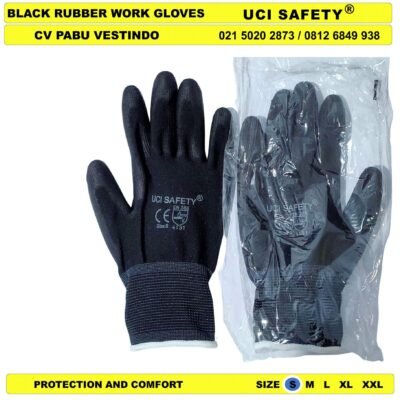 Bahan Nylon Polyester Sarung Tangan Hand Gloves Safety Gloves PU Anti Slip - Gambar 4