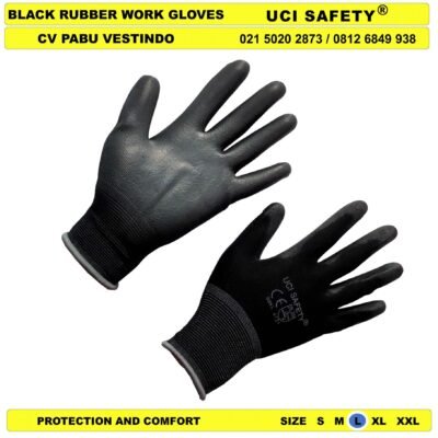 Coating Karet Bahan Nylon Polyester Sarung Tangan Kerja Safety Gloves Dilapisi Karet