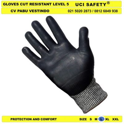 En 388 4543 Karet Polyurethane Berkebun Mekanik Bengkel Glove - Gambar 2