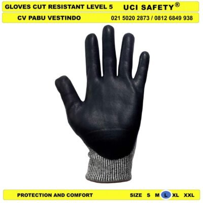 Warna Abu Abu, Hitam Pabrik Pengaman kerja Kaca Safety Kerja Telapak Tangan Glove