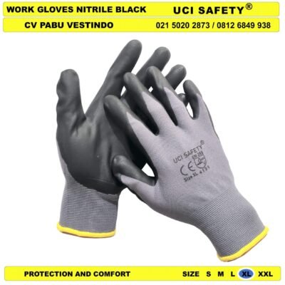 Work Proyek Pengaman kerja Uci Safety Nitril Sarung Tangan - Gambar 3
