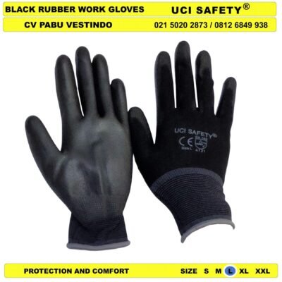 Uci Safety Berkebun Pengaman kerja PU Karet Palmfit Glove
