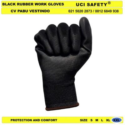 Berkebun Uci Safety Bahan Nylon Polyester Anti Slip Proyek Tukang Bagunan Sarung Tangan - Gambar 5