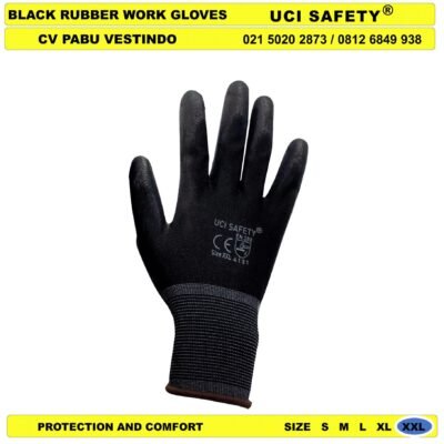 Anti Slip Proyek Tukang Bagunan Hand Gloves Palm Fit Polyurethane Sarung Tangan - Gambar 5