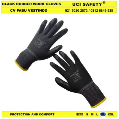 Uci Safety Sarung Tangan Anti Slip Security Satpam Bahan Nylon Polyester - Gambar 2