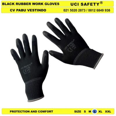Uci Safety Telapak Tangan dilapisi karet Industri Pabrik Sarung Tangan Kerja
