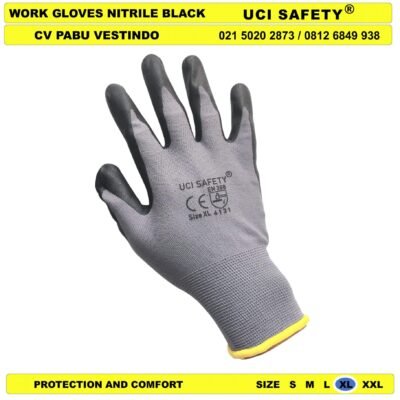 Work Proyek Pengaman kerja Uci Safety Nitril Sarung Tangan - Gambar 4