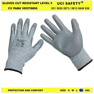 Anti Gores Pabrik Anti Iris Hppe Tebal Glove - Gambar 5