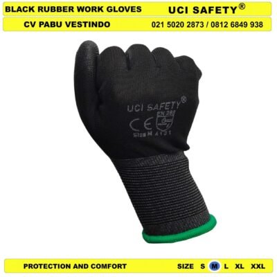 Uci Safety Palmfit Security Satpam Pengaman kerja Sarung Tangan - Gambar 4