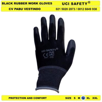 Uci Safety Coating Karet Bahan Nylon Polyester Security Satpam Karet - Gambar 4