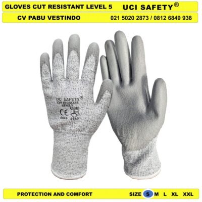 Telapak Tangan Karet Polyurethane Sarung Tangan Glove - Gambar 2