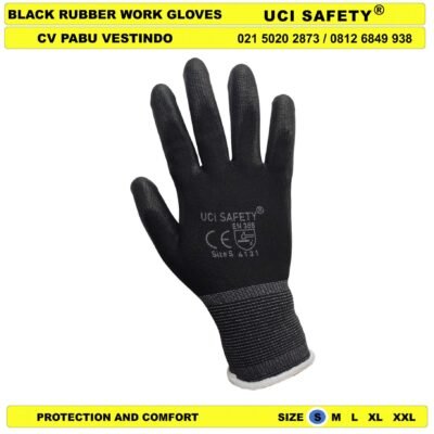 Uci Safety Hand Gloves otomotif Mekanik Bengkel Montir Motor Berkebun Coating Karet Sarung Tangan Uci Safety - Gambar 2