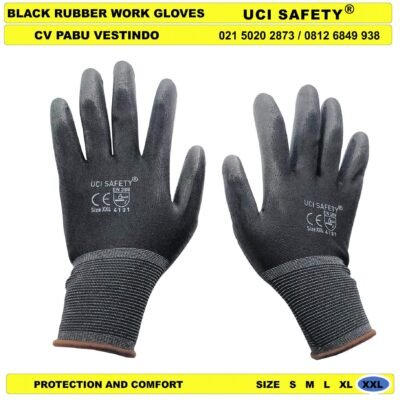 Anti Slip Sarung Tangan Hand Gloves Coating Karet - Gambar 4