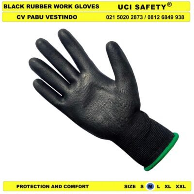 Anti Slip Proyek Tukang Bagunan Hand Gloves Palm Fit Polyurethane Sarung Tangan - Gambar 4