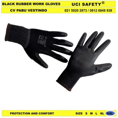 Dilapisi Karet Sarung Tangan Uci Safety Berkebun - Gambar 4