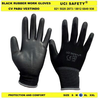 Anti Slip Uci Safety Security Satpam Sarung Tangan Hand Gloves - Gambar 2