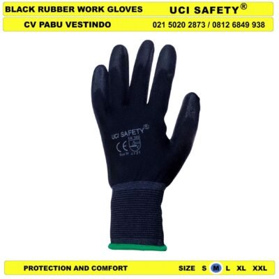 Berkebun Uci Safety Bahan Nylon Polyester Anti Slip Proyek Tukang Bagunan Sarung Tangan - Gambar 4
