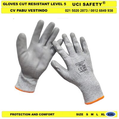 Anti Gores Pabrik Anti Iris Hppe Tebal safety Gloves Glove - Gambar 5