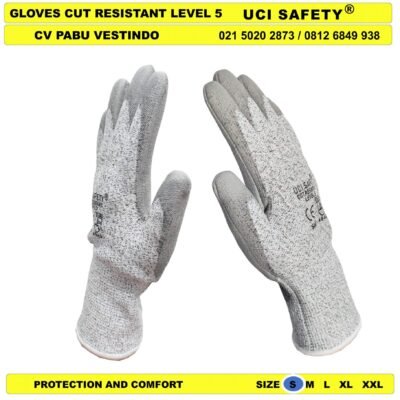 Cut Glove Sarung Tangan Pabrik Safety Kerja Anti Potong Glove - Gambar 4