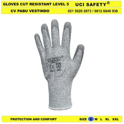 Welding Anti Licin Cutting Uci Safety Glove - Gambar 2