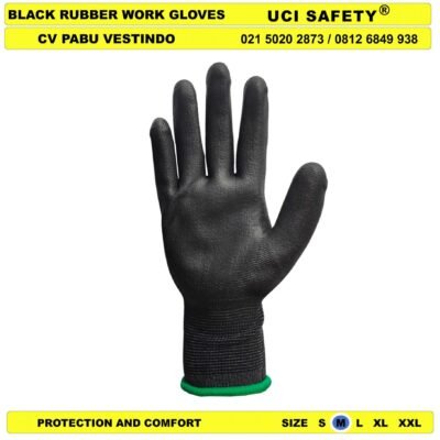 Uci Safety otomotif Mekanik Bengkel Montir Motor Telapak Tangan dilapisi karet Safety Gloves Sarung Tangan