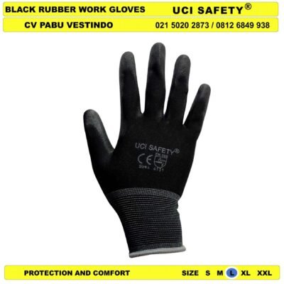 Anti Slip Proyek Tukang Bagunan Hand Gloves Polyurethane Uci Safety Sarung Tangan - Gambar 5