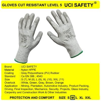 Sarung Tangan Pertambangan Tukang Industri Cut Glove Proyek - Gambar 3