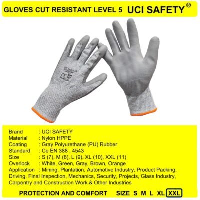Sarung Tangan Kontruksi Anti Slip Hand Gloves Anti Gores