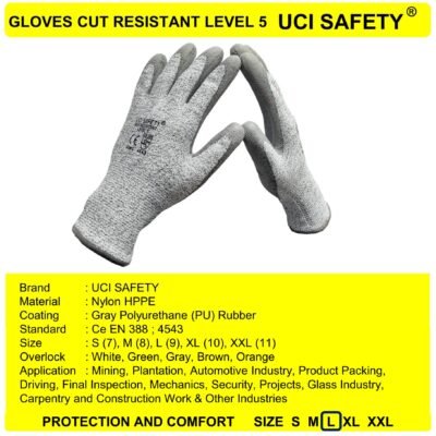 Sarung Tangan Pertambangan Tukang Industri Cut Glove Proyek - Gambar 2
