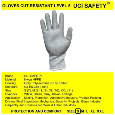 Sarung Tangan Industri Kawat Besi Baja Perkebunan Cut Glove Tukang Pabrik - Gambar 4