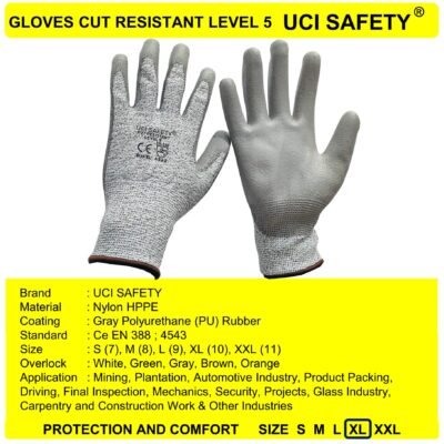 Gloves Anti Gores Sarung Tangan Kawat Besi Baja