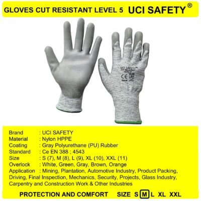 Sarung Tangan Anti Iris Telapak Tangan Welding Pengaman Kerja - Gambar 3