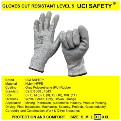 Sarung Tangan Hand Gloves Berkebun Anti Gores Bengkel Cut Glove Anti Iris - Gambar 2