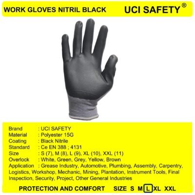 Uci Safety Nitril Mekanik Teknik mesin Pabrik - Gambar 3