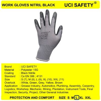 Gloves Anti Slip Pabrik Teknik Mesin En