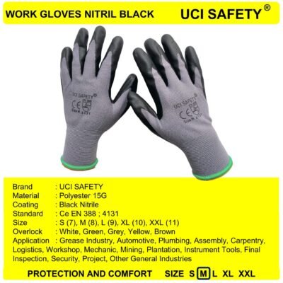 Gloves Anti Slip Work Teknik mesin Bengkel