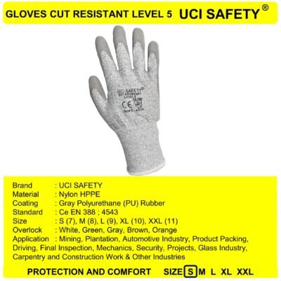 Sarung Tangan Anti Licin Tukang Berkebun Safety Gloves - Gambar 3