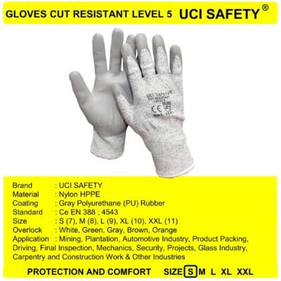 Sarung Tangan Hitam Tukang Telapak Tangan Hand Gloves - Gambar 2