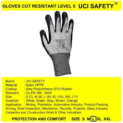 Uci Safety Cutting Resistant Anti Slip Bengkel - Gambar 3