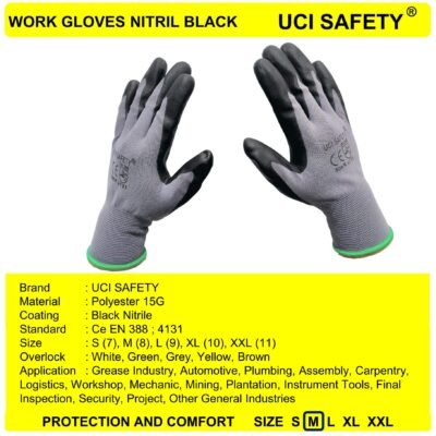Gloves Anti Slip Mechanical Engineering Bagunan - Gambar 3