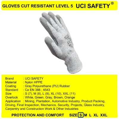 Sarung Tangan Pengaman Kerja Cut Glove Welding Bengkel - Gambar 2
