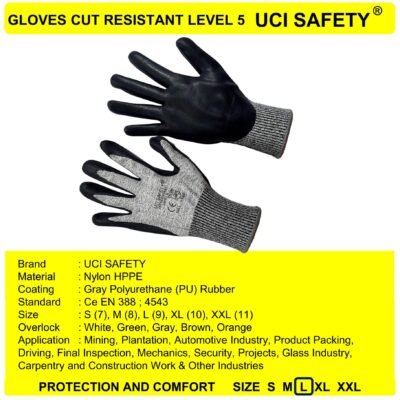 Sarung Tangan Welding Cutting Resistant HPPE - Gambar 3