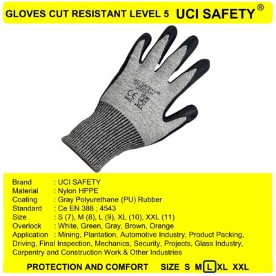 Uci Safety Cutting Resistant Anti Slip Bengkel