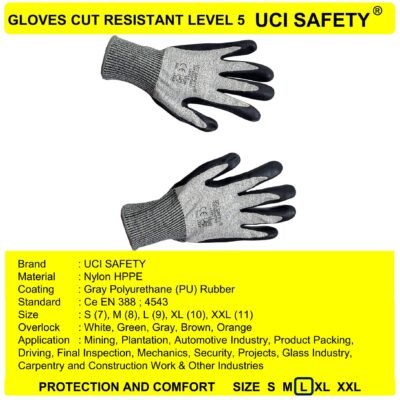 Uci Safety Sarung Tangan 4543 Welding Mekanik - Gambar 3